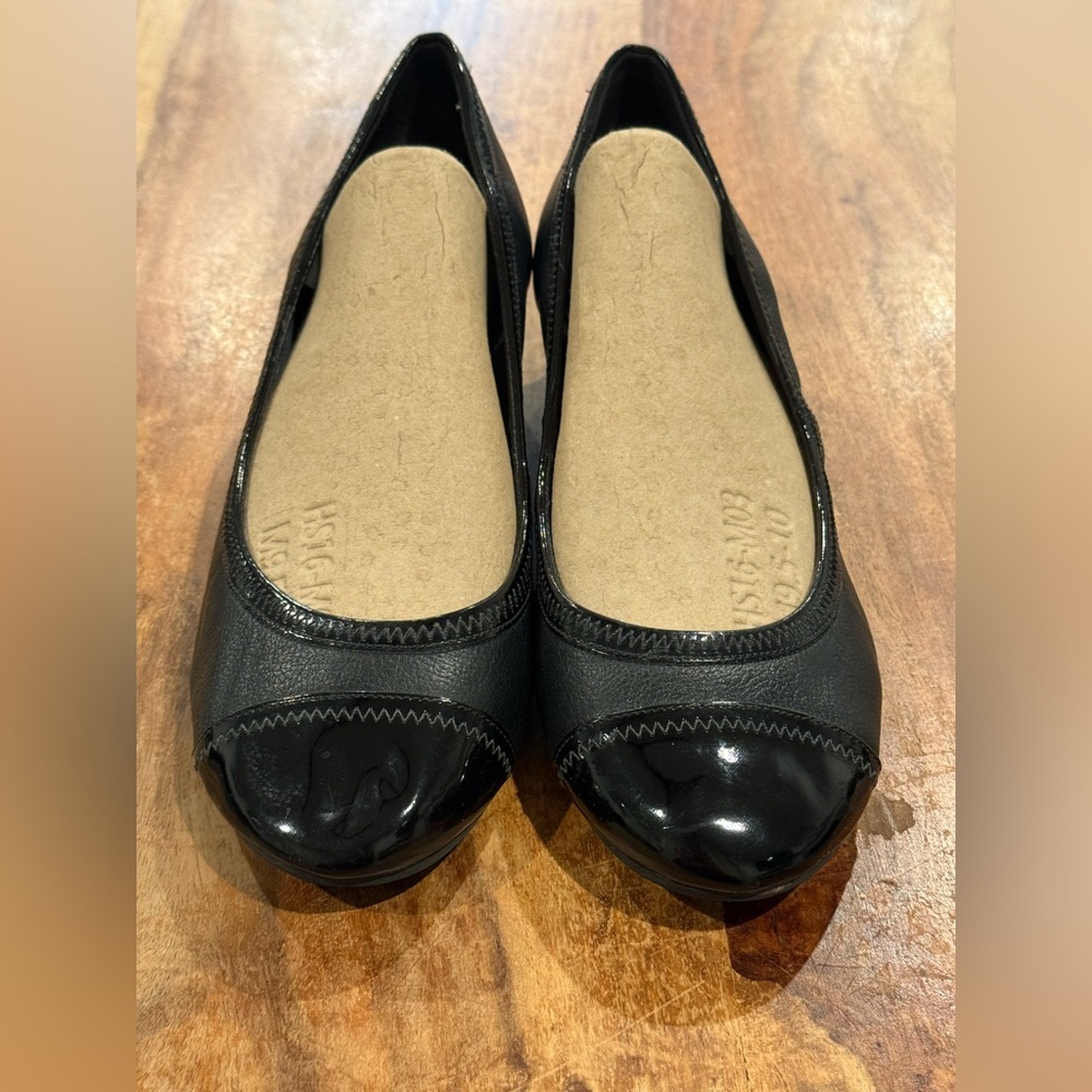 Cole Haan shiny toe wedges